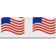Novelty Strong Band Pre-Printed Wavy American Flag Wristband